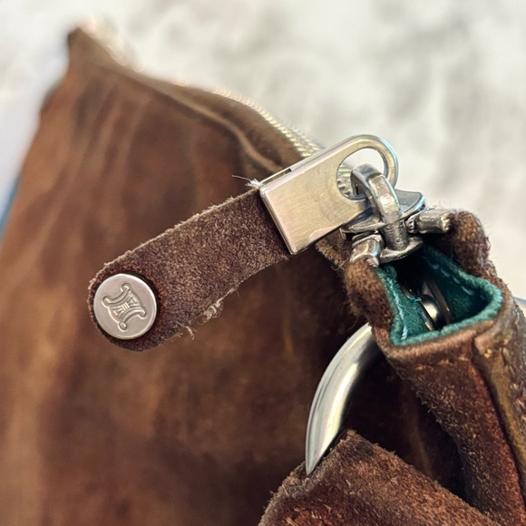 Celine Vintage Spring 2002 Leather Suede Patchwork Floral Shoulderbag Purse - Picture 6 of 15